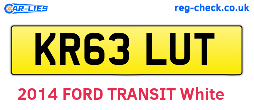 KR63LUT are the vehicle registration plates.