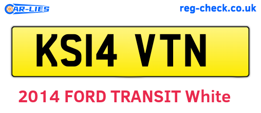 KS14VTN are the vehicle registration plates.