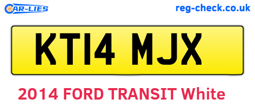 KT14MJX are the vehicle registration plates.