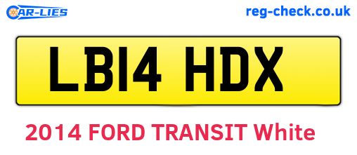 LB14HDX are the vehicle registration plates.