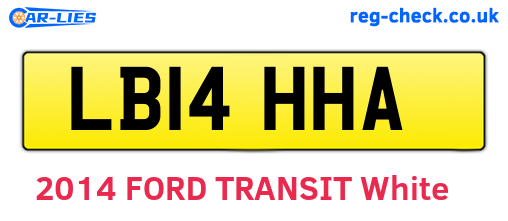 LB14HHA are the vehicle registration plates.