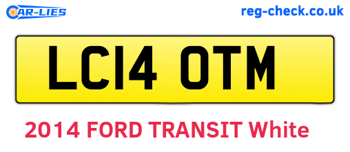 LC14OTM are the vehicle registration plates.