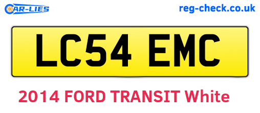 LC54EMC are the vehicle registration plates.
