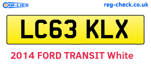 LC63KLX are the vehicle registration plates.