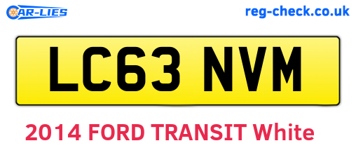 LC63NVM are the vehicle registration plates.