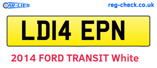 LD14EPN are the vehicle registration plates.