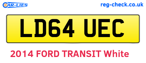 LD64UEC are the vehicle registration plates.