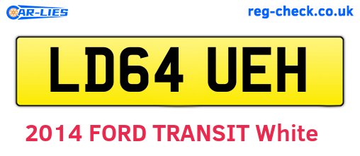 LD64UEH are the vehicle registration plates.