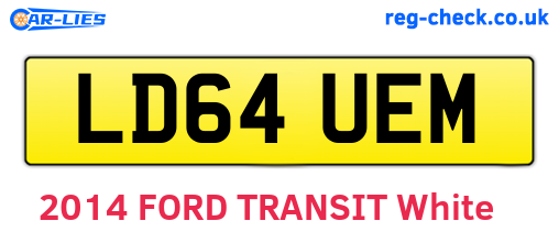 LD64UEM are the vehicle registration plates.