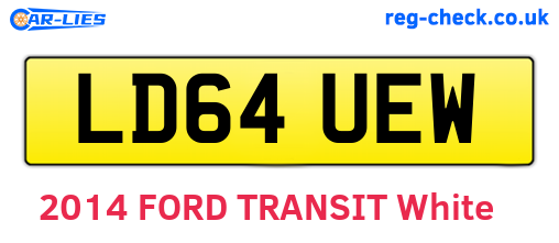 LD64UEW are the vehicle registration plates.