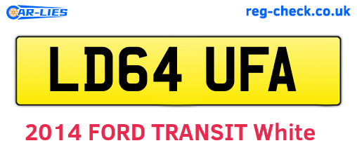 LD64UFA are the vehicle registration plates.