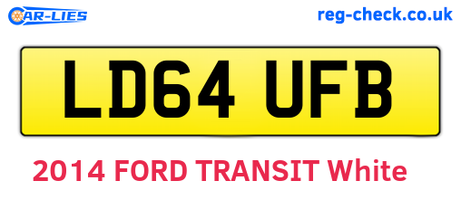 LD64UFB are the vehicle registration plates.