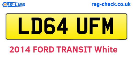 LD64UFM are the vehicle registration plates.