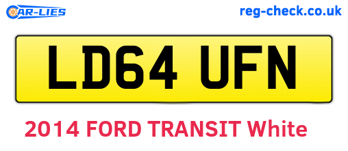 LD64UFN are the vehicle registration plates.
