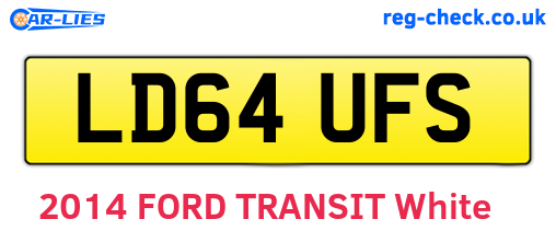 LD64UFS are the vehicle registration plates.