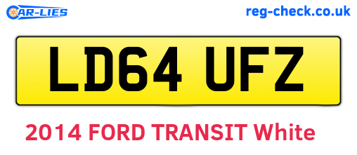 LD64UFZ are the vehicle registration plates.