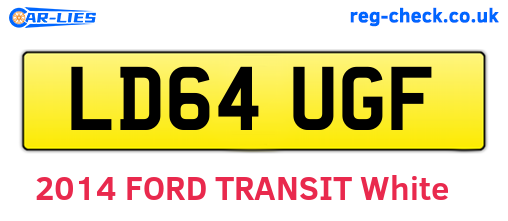 LD64UGF are the vehicle registration plates.