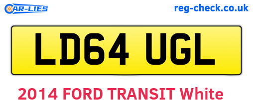 LD64UGL are the vehicle registration plates.