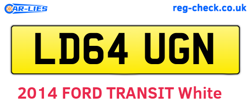 LD64UGN are the vehicle registration plates.