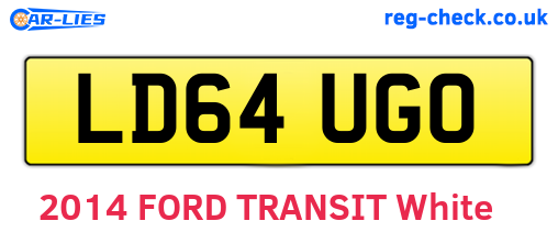 LD64UGO are the vehicle registration plates.