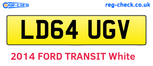 LD64UGV are the vehicle registration plates.