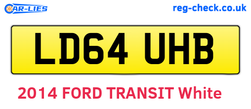 LD64UHB are the vehicle registration plates.