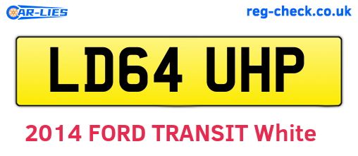 LD64UHP are the vehicle registration plates.