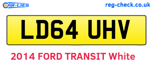 LD64UHV are the vehicle registration plates.