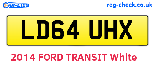LD64UHX are the vehicle registration plates.