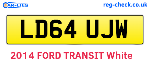 LD64UJW are the vehicle registration plates.
