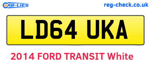 LD64UKA are the vehicle registration plates.