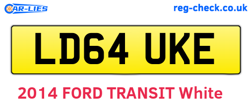 LD64UKE are the vehicle registration plates.