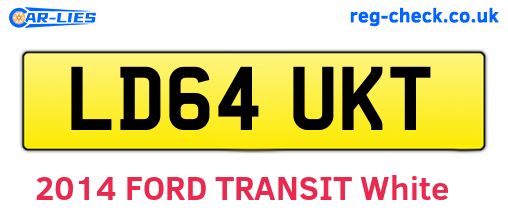 LD64UKT are the vehicle registration plates.