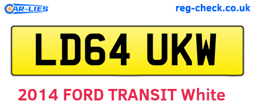 LD64UKW are the vehicle registration plates.