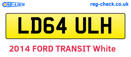LD64ULH are the vehicle registration plates.