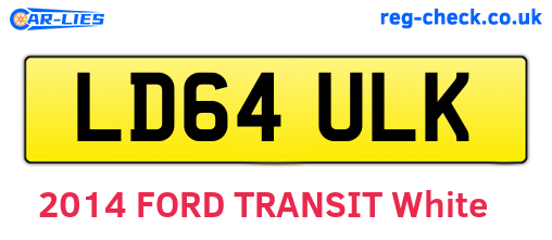 LD64ULK are the vehicle registration plates.