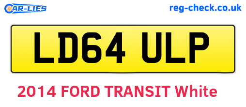 LD64ULP are the vehicle registration plates.