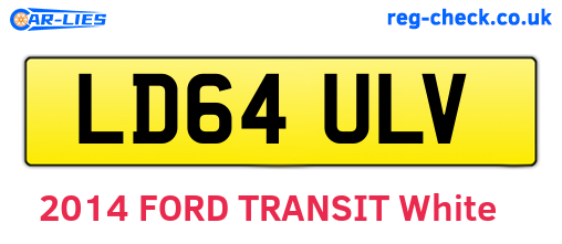 LD64ULV are the vehicle registration plates.