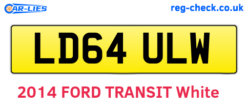 LD64ULW are the vehicle registration plates.