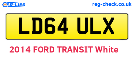 LD64ULX are the vehicle registration plates.