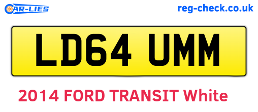 LD64UMM are the vehicle registration plates.