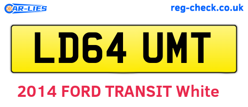 LD64UMT are the vehicle registration plates.