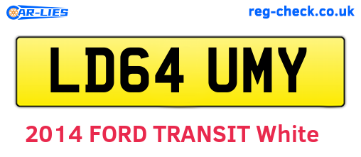 LD64UMY are the vehicle registration plates.