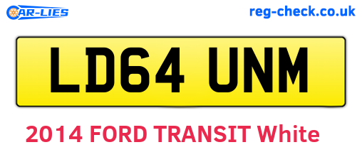 LD64UNM are the vehicle registration plates.