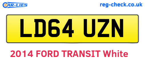 LD64UZN are the vehicle registration plates.