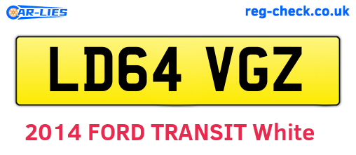 LD64VGZ are the vehicle registration plates.