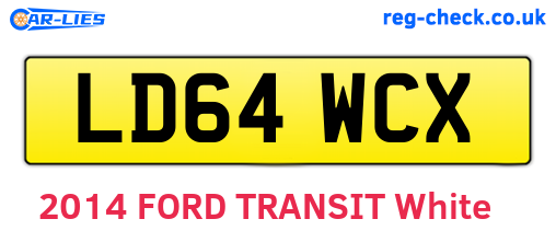 LD64WCX are the vehicle registration plates.