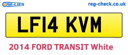 LF14KVM are the vehicle registration plates.