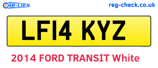 LF14KYZ are the vehicle registration plates.