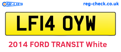 LF14OYW are the vehicle registration plates.